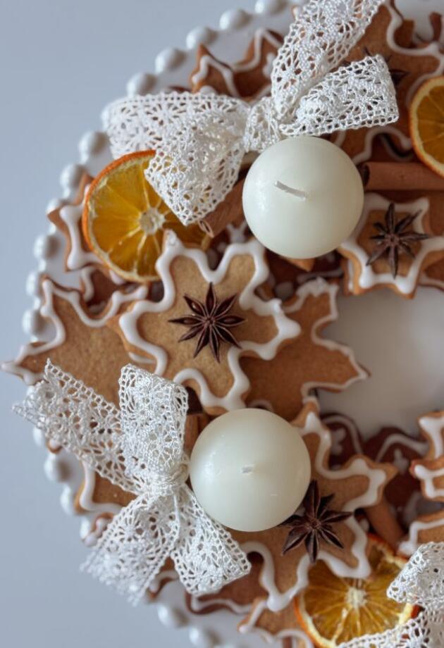 Medenjaci pretvoreni u adventski vijenac: Slatkiš koji će vašem stolu dati pravi blagdanski šarm