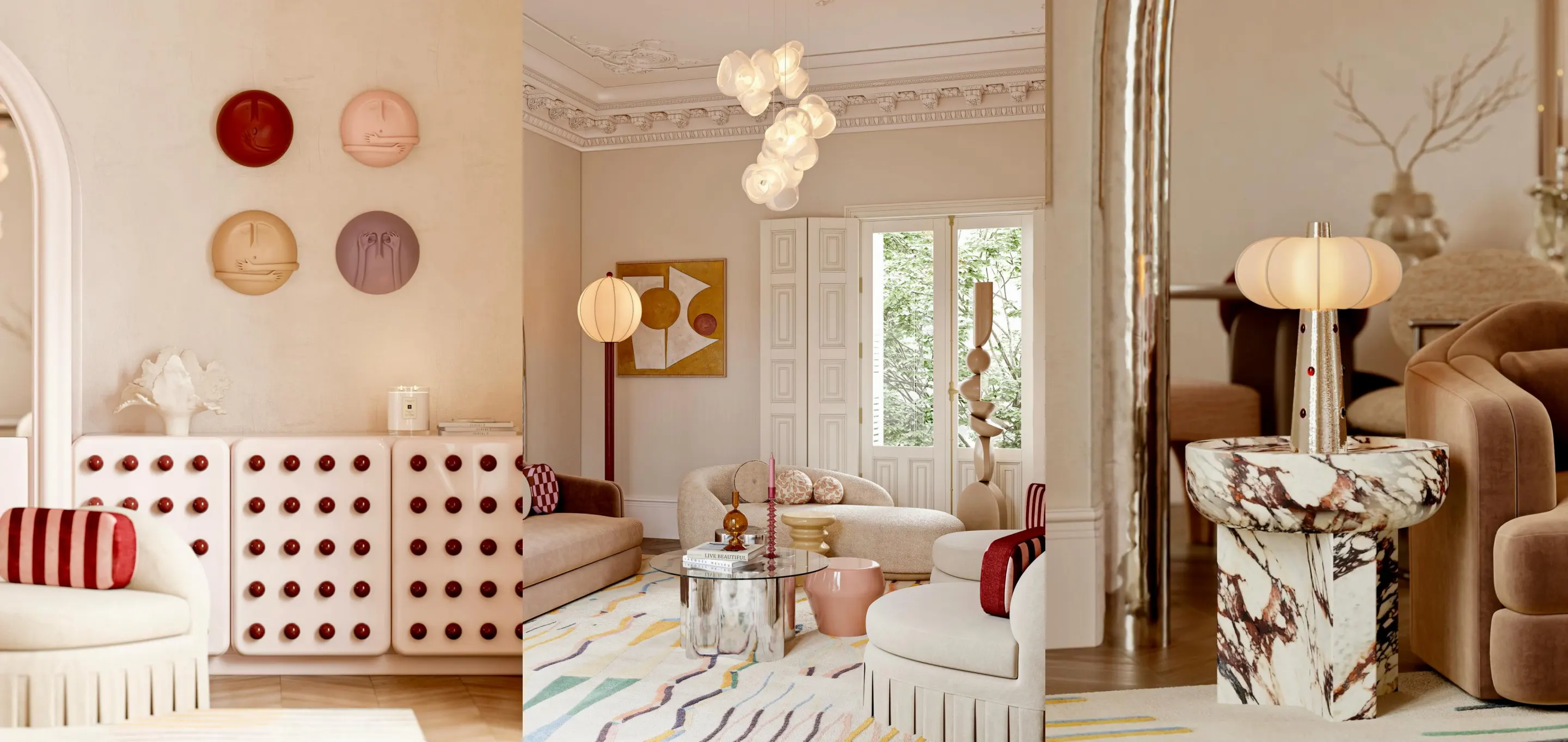 Pogledajte kako dom u Dohi koji kroz crvene akcente i organske forme razbija minimalizam