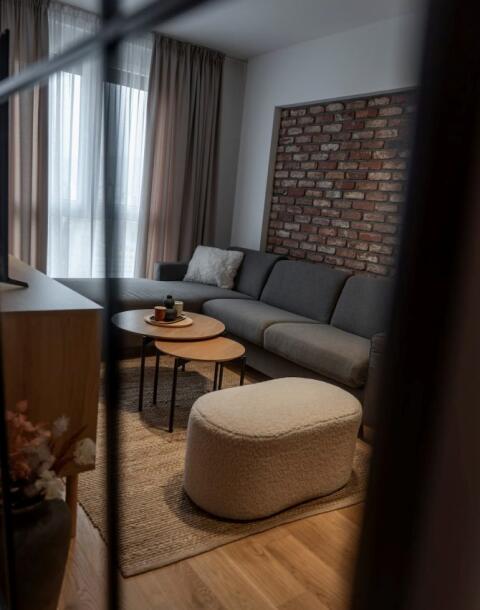 Inspirišite se industrijskim stanom u Sarajevu od 48 m² u kojem je cigla glavni karakter