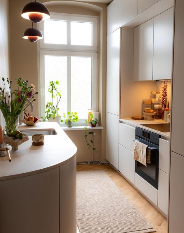 Kako je vlasnica u stanu od 75m2 transformisala malu kuhinju bez viška prostora?
