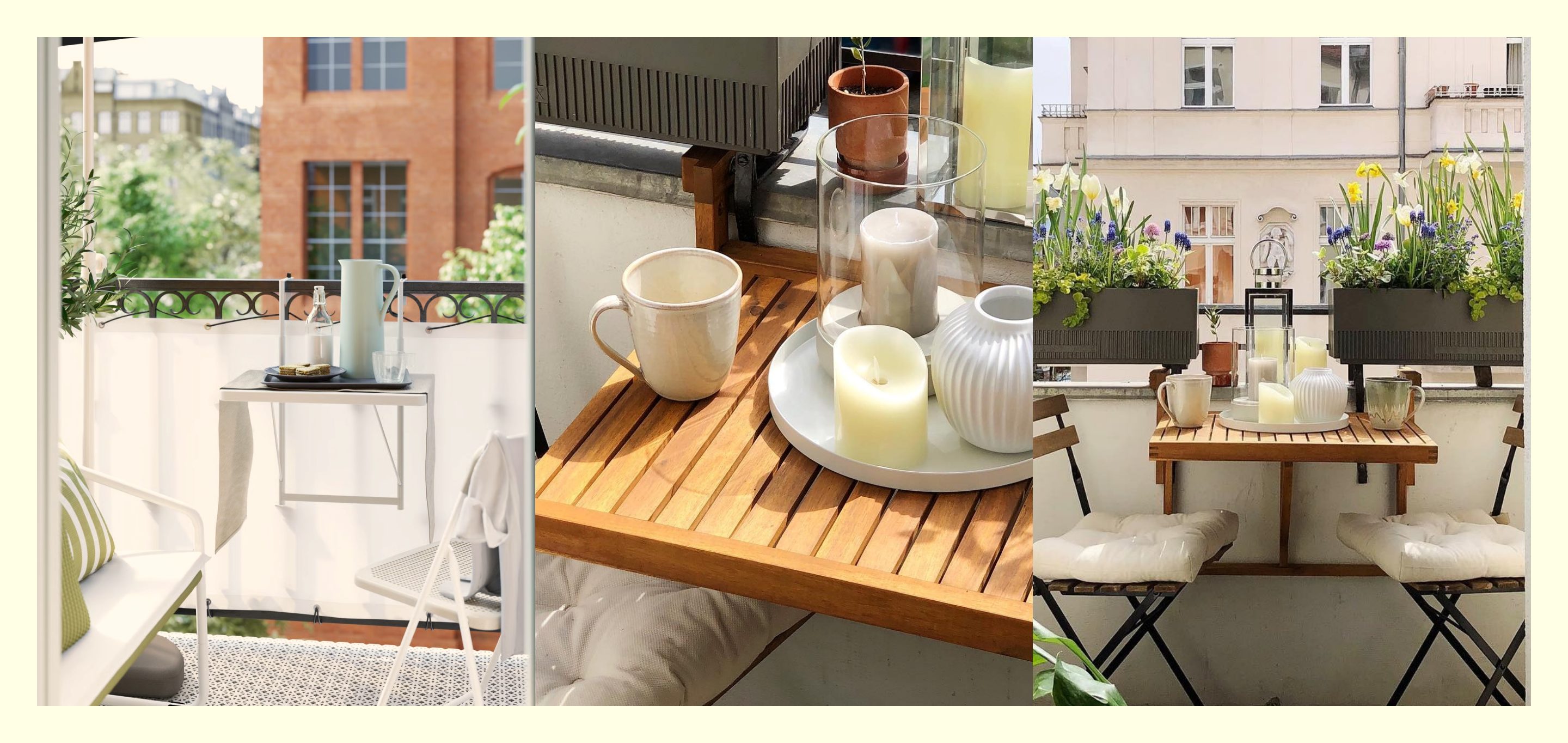 U IKEA kolekciji za balkone pronašli smo stolić koji ne krade pod i oslobađa vam prostor
