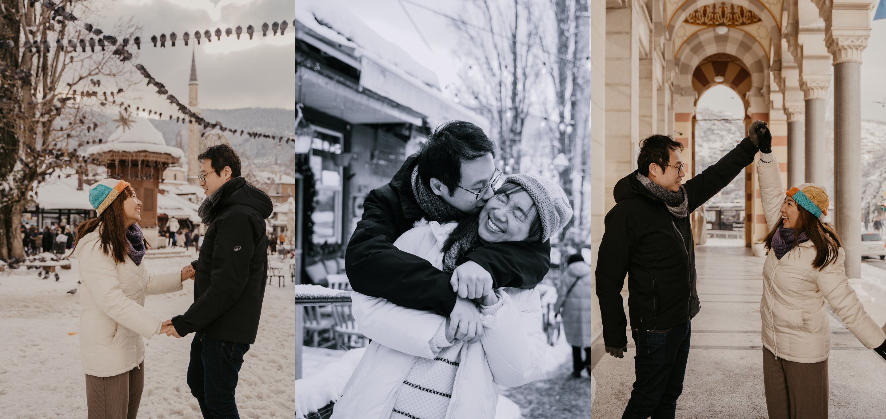 Dok se mi žalimo na hladnoću u Sarajevu, ovaj par iz Hong Konga prvi put je doživio snijeg